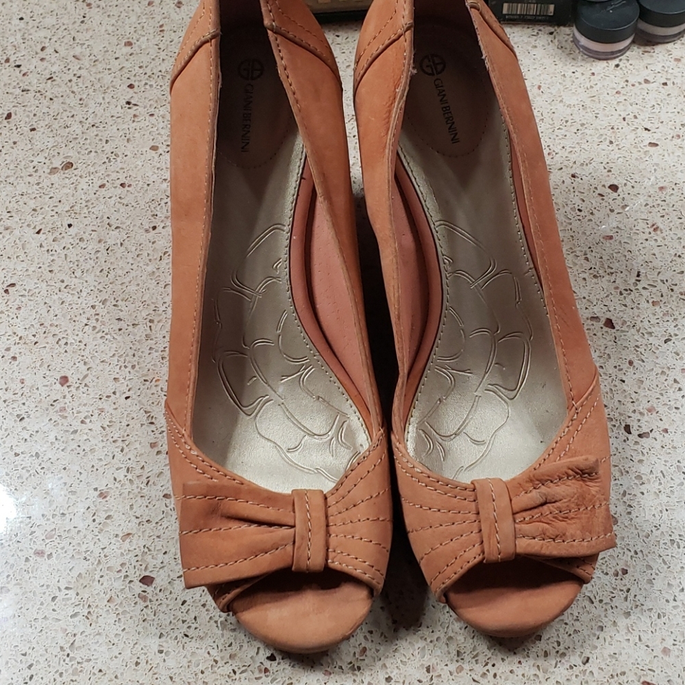 GIANI BERNINI NADIR OPEN TOE SHOES SZ 8.5